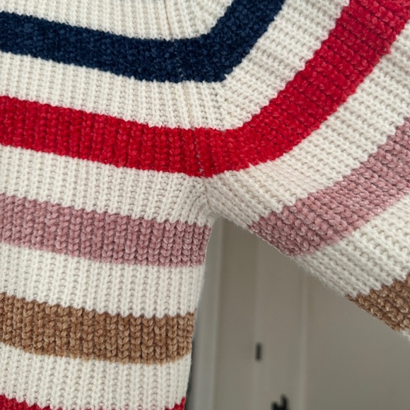 GAP Multicolour Split Hem Cotton Chenille Stripe Sweater - Size XL - Picture 7 of 12